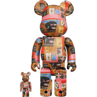 Bearbrick Andy Warhol x JEAN-MICHEL BASQUIAT #2 100% & 400% Set