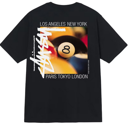 Stussy Billiards Tee Black