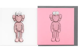 KAWS BFF Greeting Card (With Puffy Sticker) Pink