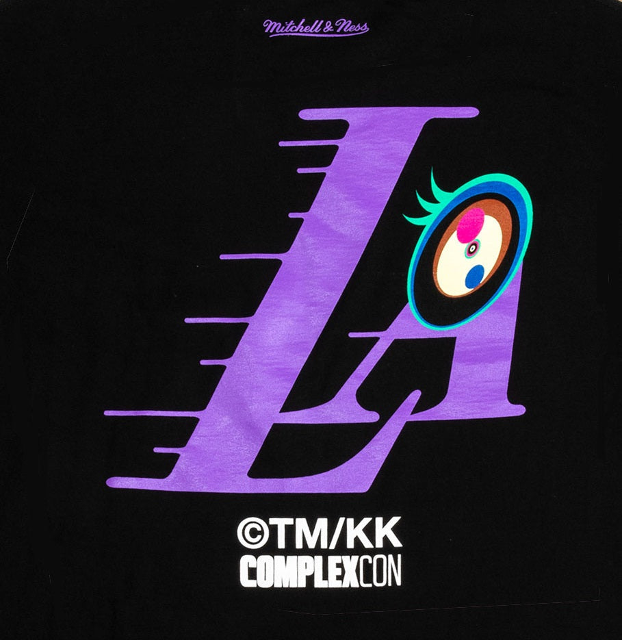 Takashi Murakami ComplexCon x LA Lakers M&N LA Eye Tee Black