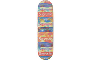 Supreme Distorted Logo Skateboard Deck Yellow