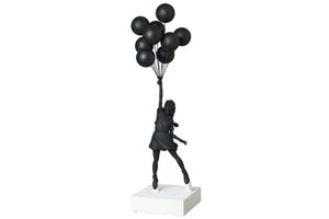 Banksy Balloon Girl Figure Gesso Black