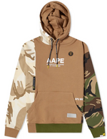 Load image into Gallery viewer, AAPE Camo Panel Popover Hoody Dark Beige
