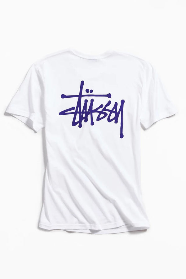 Stussy Basic T-shirt White/Purple