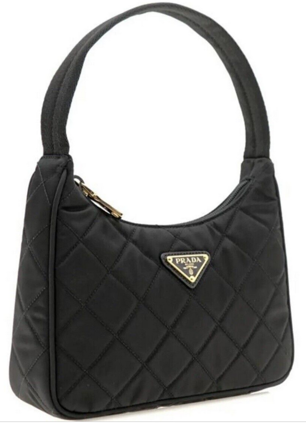 Prada Saffiano Leather Mini Handbag Hobo Style Shoulder Bag – EliteLaza