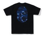 Load image into Gallery viewer, BAPE Color Camo Big Ape Head Tee (FW22) Black Blue
