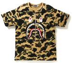 Load image into Gallery viewer, BAPE 1st Camo Shark Tee Yellow/Camo
