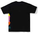 Load image into Gallery viewer, BAPE Color Block Side Big Ape Head Tee Black Multi
