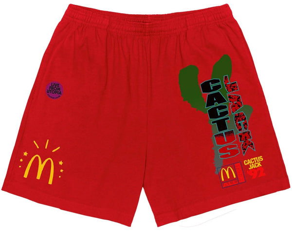 Travis Scott x McDonald's All American '92 Shorts Red