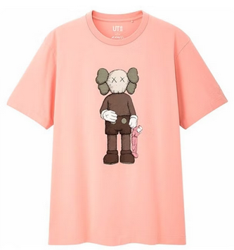 KAWS x Uniqlo Companion Tee Pink