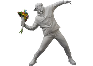 Banksy Flower Bomber Sculpture White