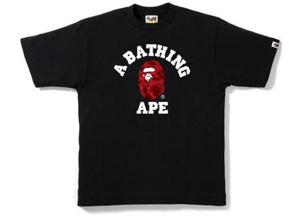 BAPE Color Camo College Tee Black/Red