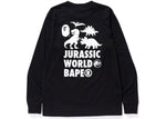 Load image into Gallery viewer, BAPE x Jurassic World Warning Long Sleeve Tee Black
