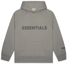 FEAR OF GOD ESSENTIALS Pullover Hoodie Applique Logo Cement