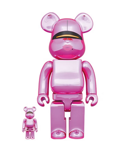 Bearbrick x Hajime Sorayama x 2G 100% & 400% Set Pink Gold Ver.