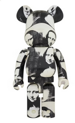 Load image into Gallery viewer, Bearbrick Andy Warhol &quot;Double Mona Lisa&quot; 1000% White/Black
