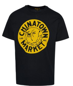 Chinatown Market Bulldog T-shirt In Black/yellow