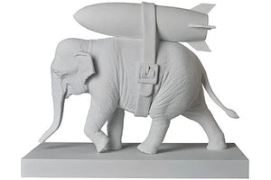 Banksy Elephant With Bomb Figure White