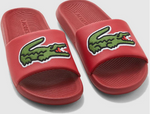 Load image into Gallery viewer, Lacoste Croco Slide Red
