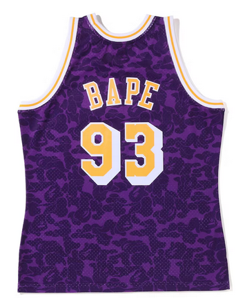 BAPE x Mitchell & Ness Los Angeles Lakers Jersey Purple – Pure Soles PH