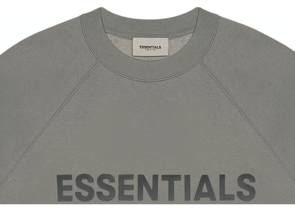 FEAR OF GOD ESSENTIALS 3D Silicon Applique Crewneck Gray Flannel/Charcoal
