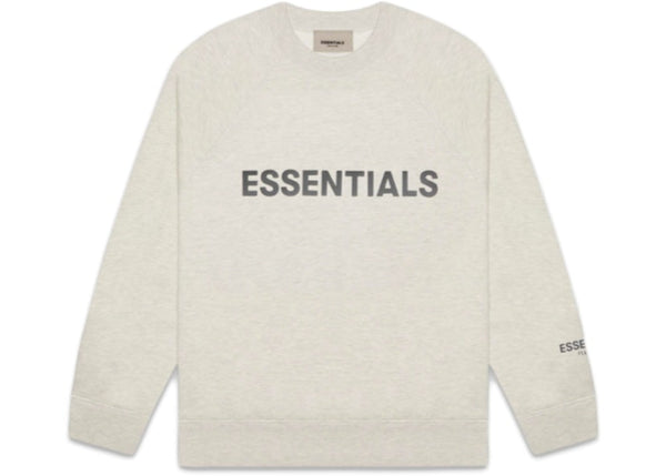 FEAR OF GOD ESSENTIALS 3D Silicon Applique Crewneck Oatmeal Heather
