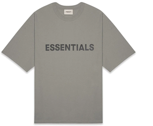 Fear of God Essentials Boxy T-Shirt Applique Logo Cement