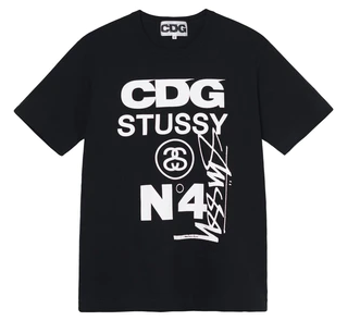 CDG x Stussy T-shirt Black
