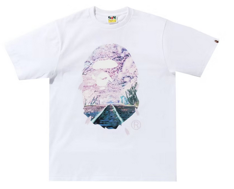 BAPE Sakura Photo Ape Head Tee (SS22) White