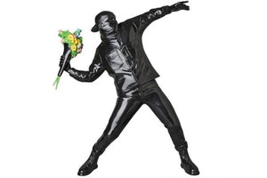 Banksy Brandalism Flower Bomber FigureBlack