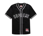Load image into Gallery viewer, Supreme Mitchell &amp; Ness Satin Baseball Jersey Black
