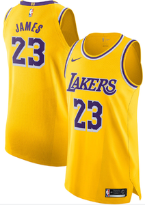 Los Angeles Lakers LeBron James Nike Yellow Authentic Player Jersey - Icon Edition