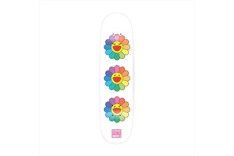 Takashi Murakami x Takashi Murakami 3 Flower Skateboard Deck