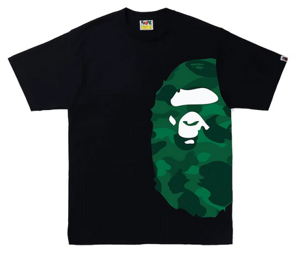 BAPE Color Camo Side Big Ape Head Tee Black/Green