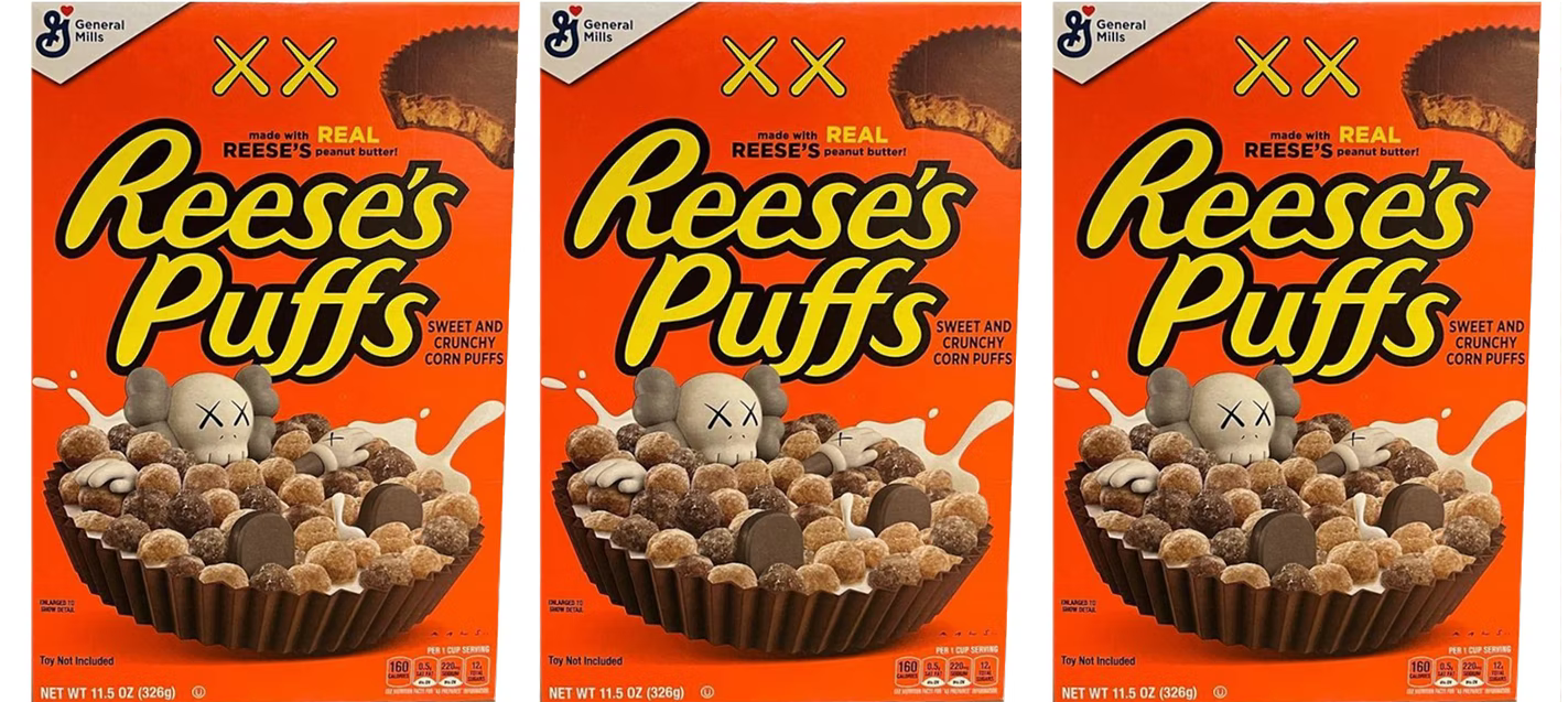 KAWS x Reese's Puffs Cereal 3x Lot