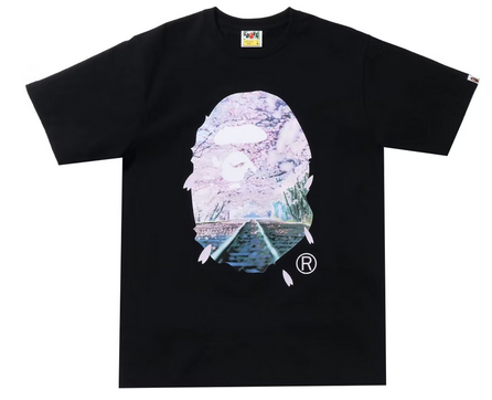 BAPE Sakura Photo Ape Head Tee (SS22) Black