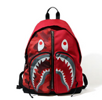 Load image into Gallery viewer, BAPE Color Camo Shark Day Backpack Red
