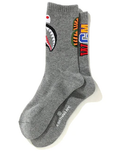 BAPE Shark Socks Grey