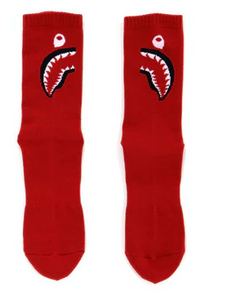 BAPE Shark Socks (FW21) Red