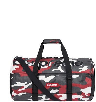 Pre-owned Supreme Duffle Bag (ss21) Red Camo