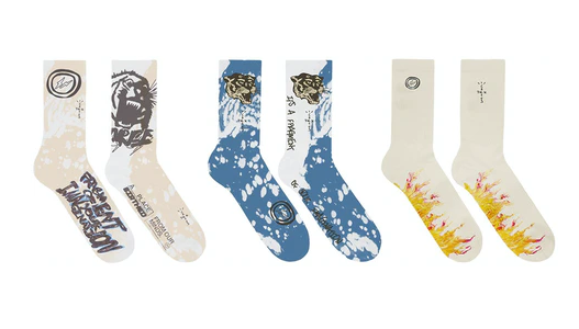 Travis Scott Cactus Jack For Fragment Socks (3 Pack) Multi