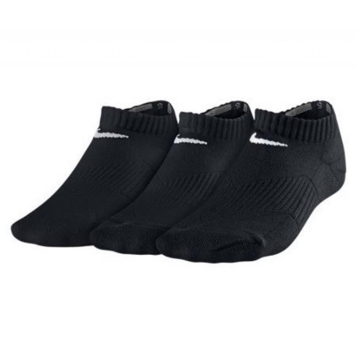 Nike Unisex Performance Cotton Cushioned No Show Socks 3 Pairs Black