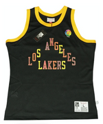 Load image into Gallery viewer, Takashi Murakami ComplexCon x LA Lakers M&amp;N Basketball Jersey Black
