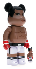 Load image into Gallery viewer, Bearbrick Muhammad Ali 100% &amp; 400% Set Brown
