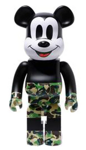 Bearbrick BAPE Mickey Mouse 1000% Green Camo