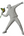 Banksy Brandalism Flower Bomber Figure Gesso White
