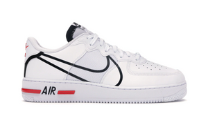 Nike Air Force 1 React White Black Red (GS)