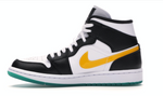 Load image into Gallery viewer, Air Jordan 1 Mid Black Red Yellow (W)
