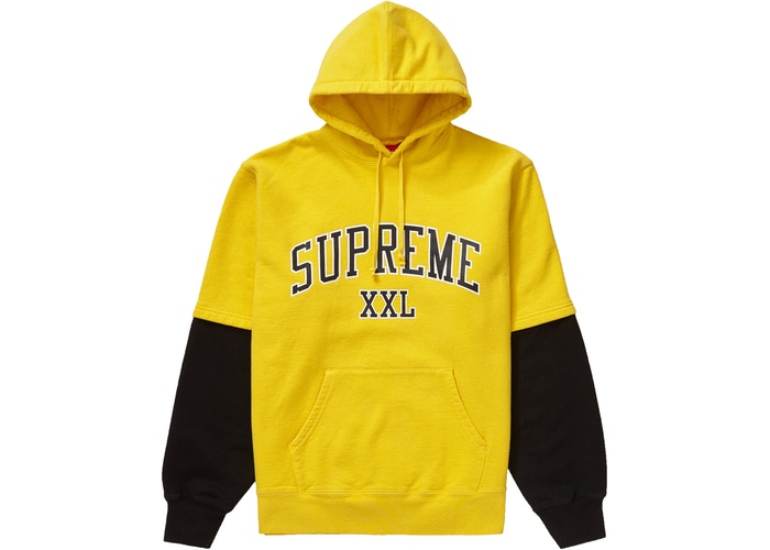 Supreme XXL Hooded Sweatshirt Yellow