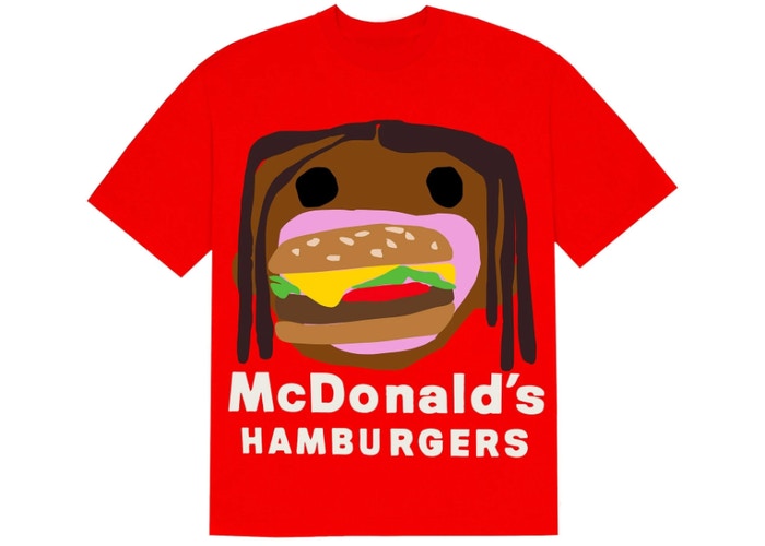Travis Scott x CPFM 4 CJ Burger Mouth T-Shirt Red